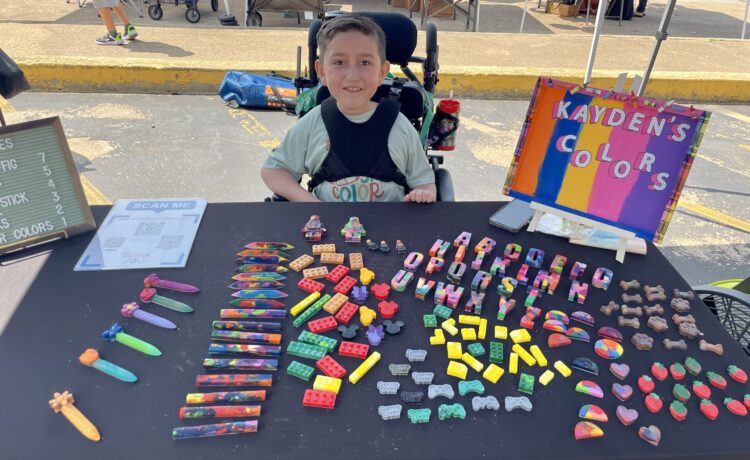 We recently met Kayden at our market in Terrell, and we were impressed with his business Kayden’s Colors!