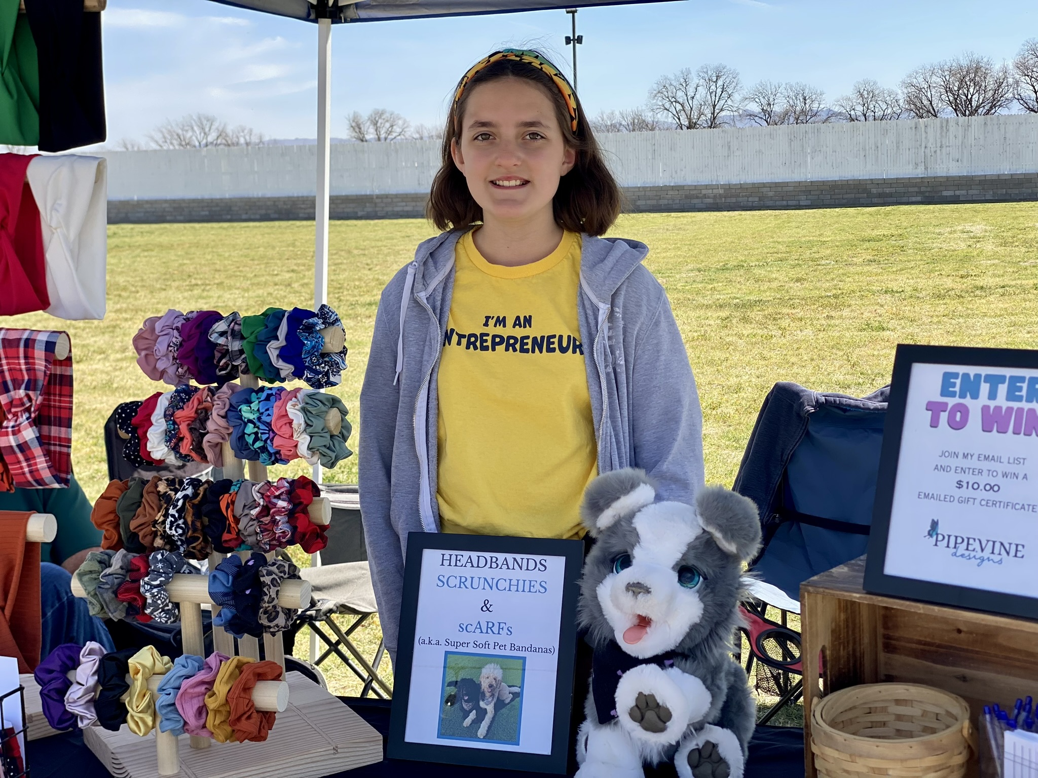 Meet Kenzie, 11, owner of Pipevine Designs. Kenzie attended 3 markets this Spring in Arizona!
