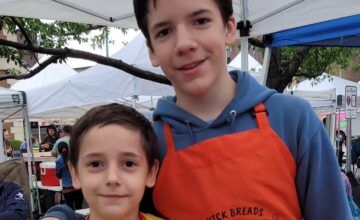 These two brothers, Nathaniel, 13 and Emmitt, 10, together created their business, Sweet Wheels Quick Breads. We caught up with them at the Clarksville, TN market and asked them some questions.